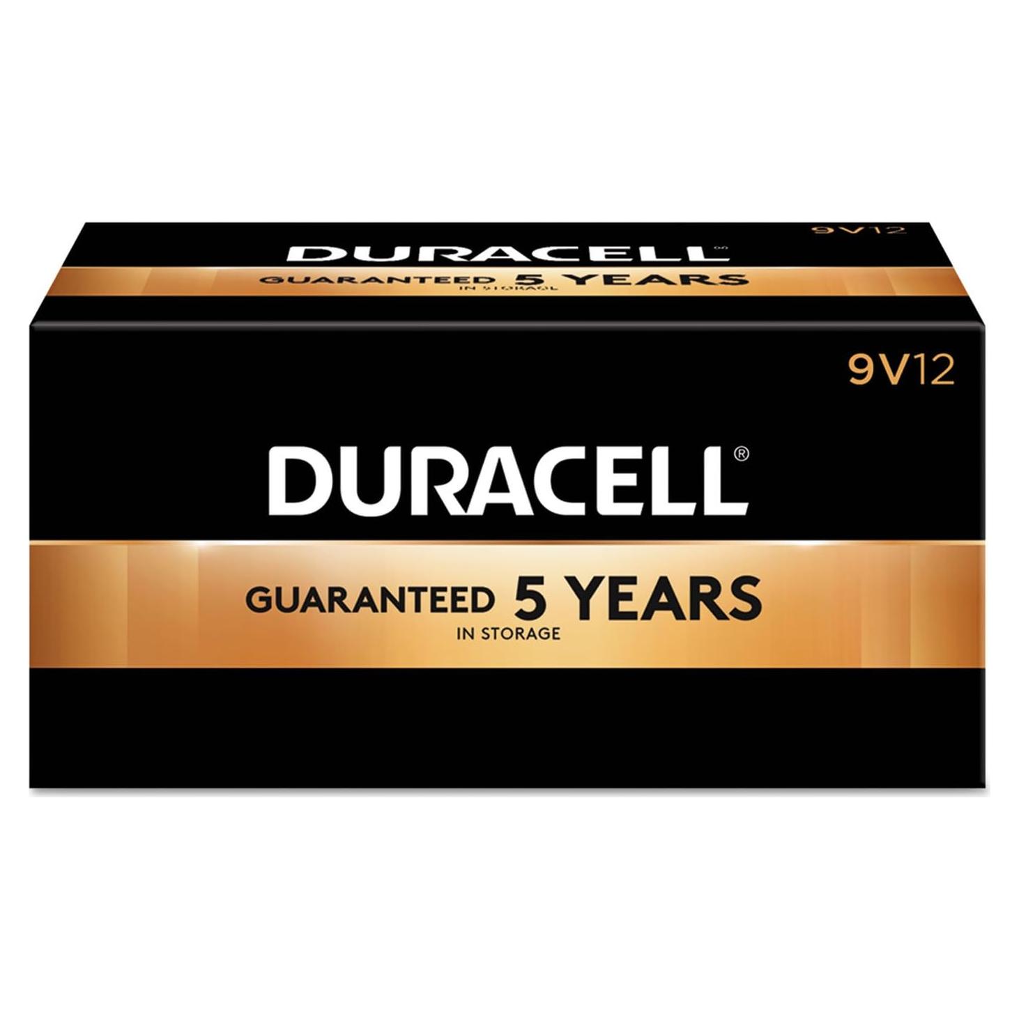 Baterías Alcalinas Duracell 9V CopperTop - Paquete de 12