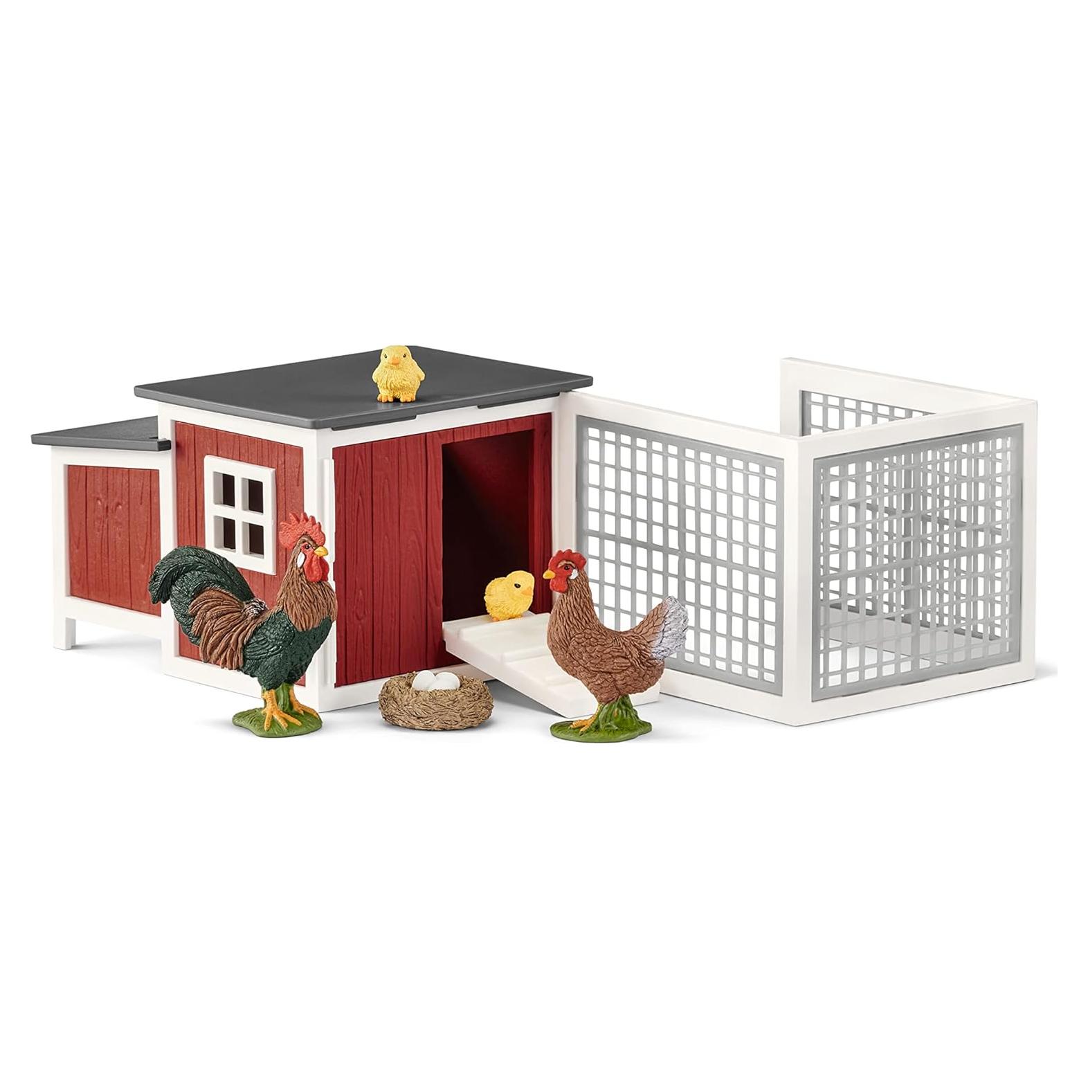 Coop de Gallos Schleich - Juguete Educativo Granja 19x10.8x17.3cm
