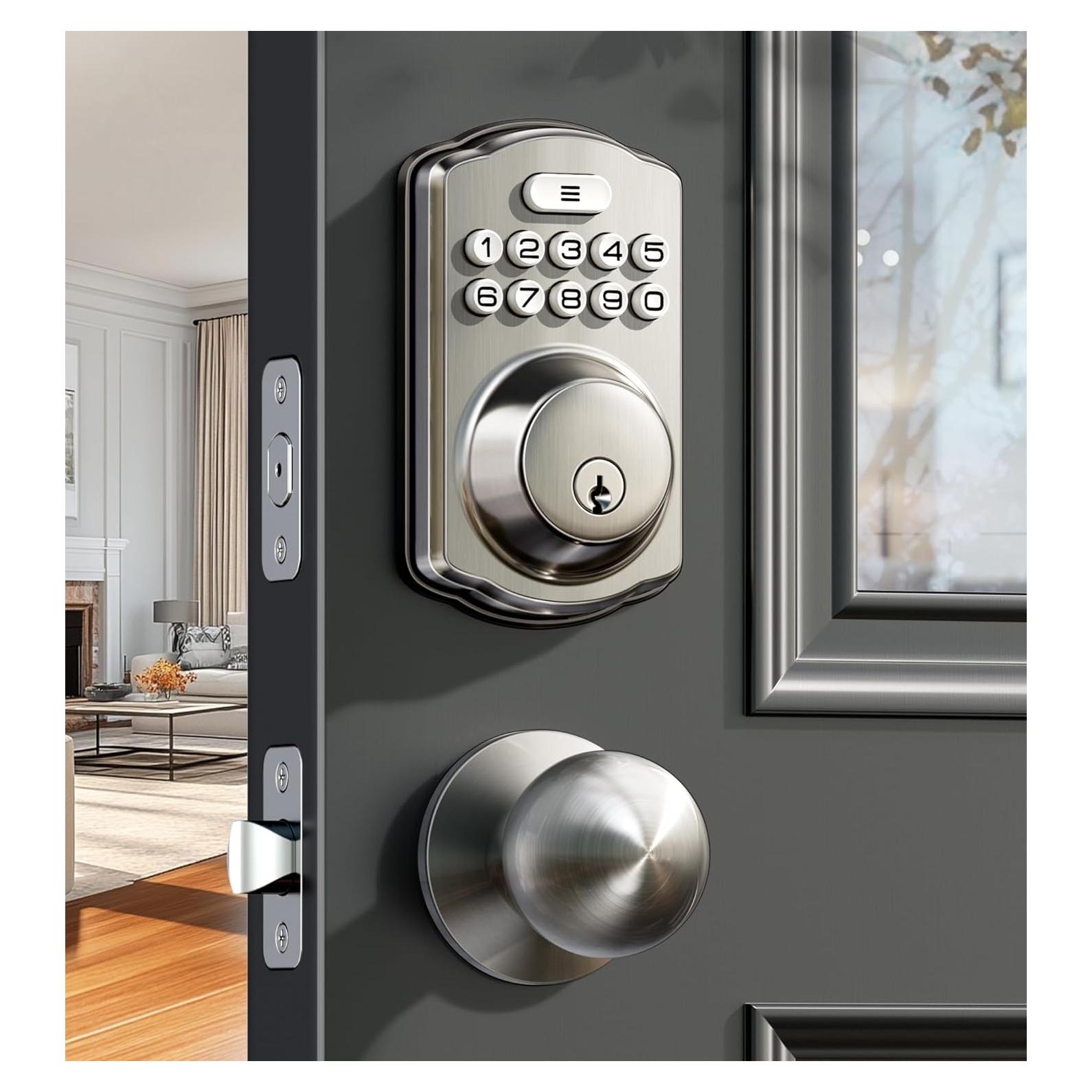 Cerradura Electrónica Veise KS01C con Teclado y 2 Perillas