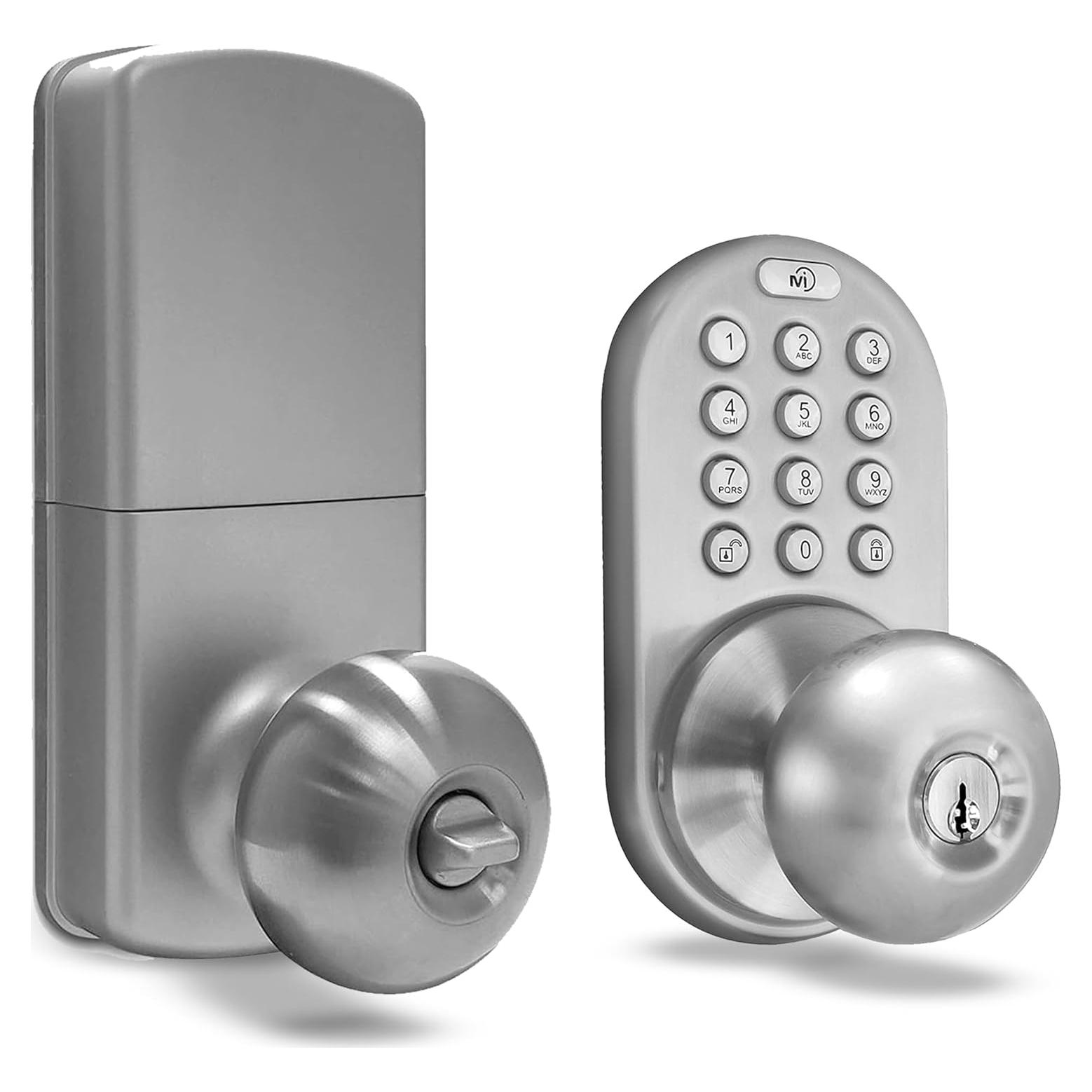 Cerradura Digital MiLocks TKK-02SN con Teclado Electrónico, Níquel Satinado