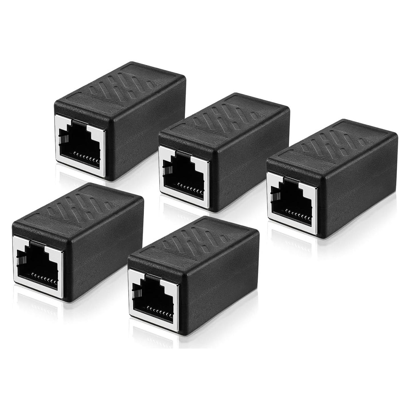 Paquete de 5 Acopladores Ethernet RJ45 ZGQ Cat7/Cat6/Cat5e