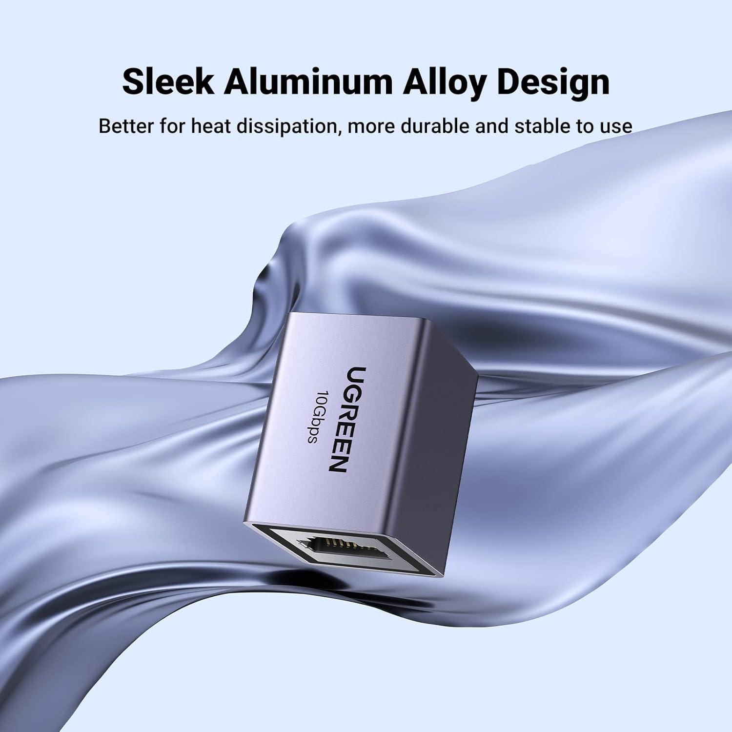 Extensor Ethernet UGREEN 10Gbps 100m Cat8 Cat7 Cat6 Gris