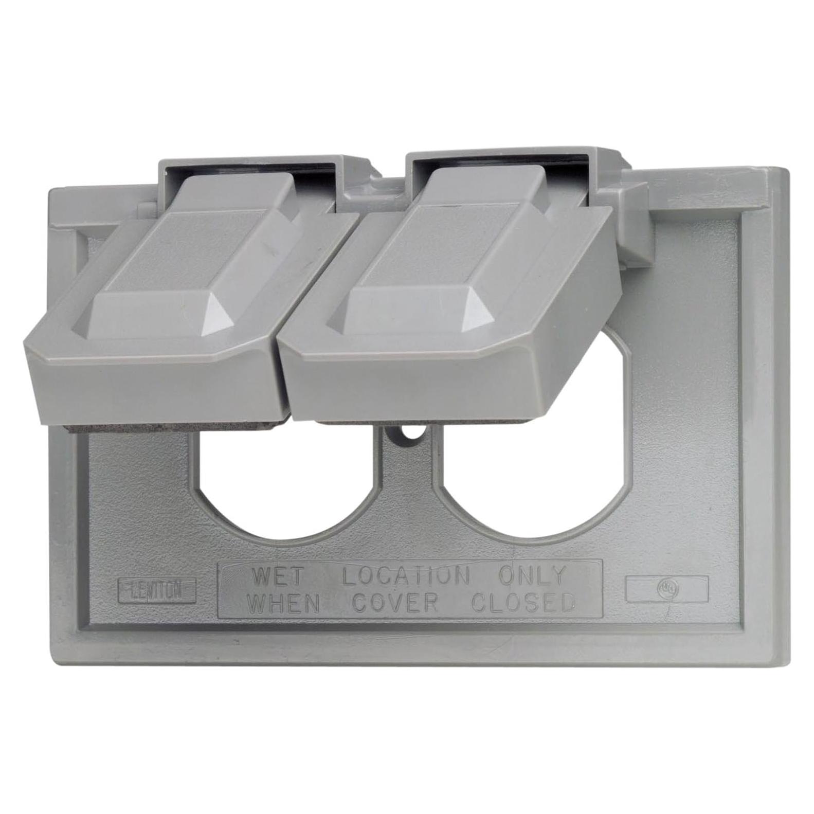 Cubierta a Prueba de Climas Leviton 1-Gang Gris para Receptáculos