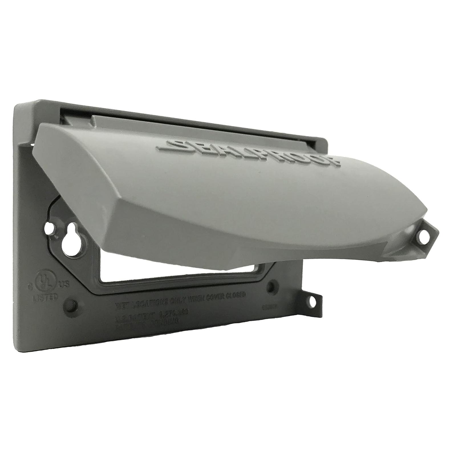 Cubierta de Salida Metálica Sealproof 1-Gang Gris Horizontal