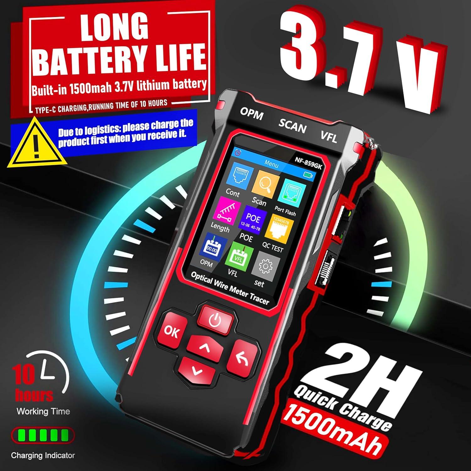 Probador de Cable de Red NOYAFA NF-859GK con Función PoE