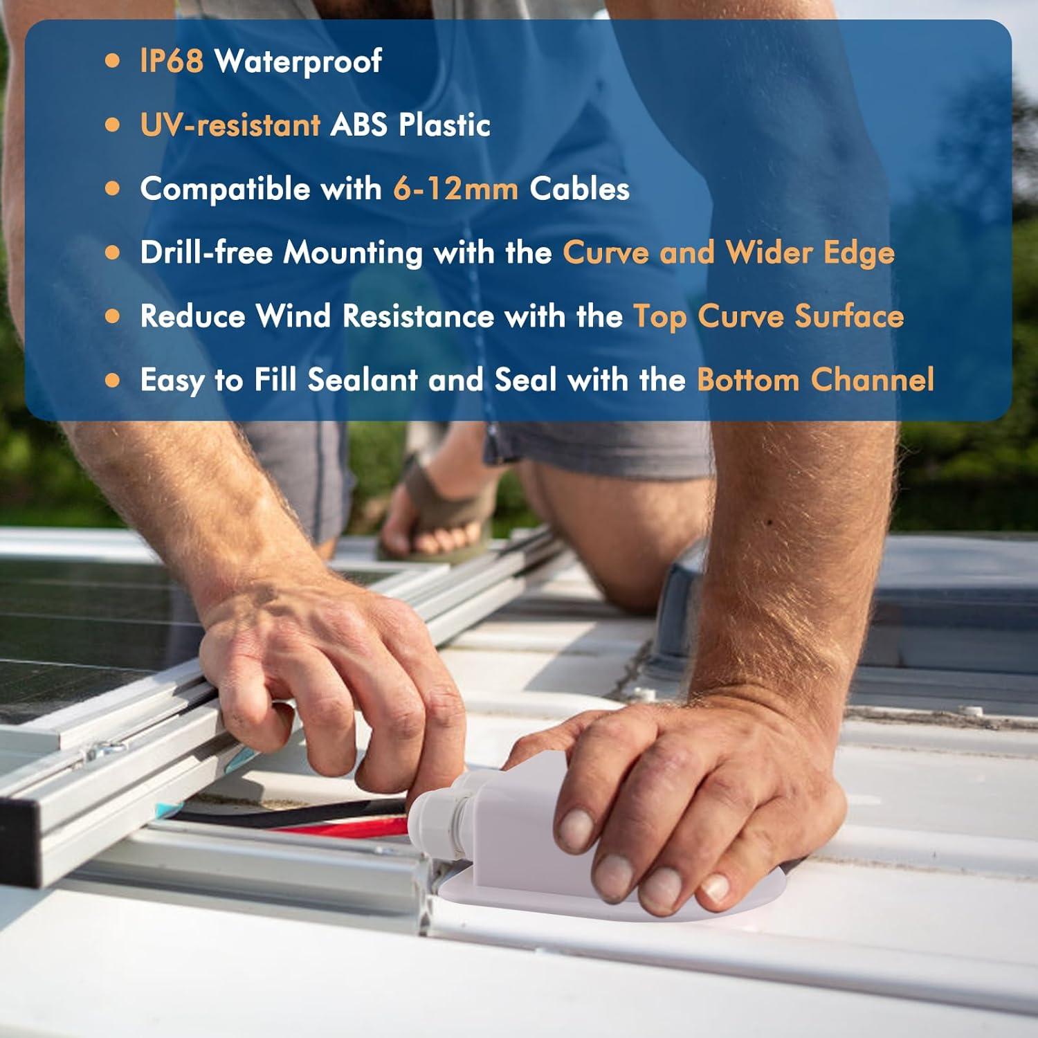 Paquete de 2 Glandes de Entrada de Cable Solar Restmo IP68