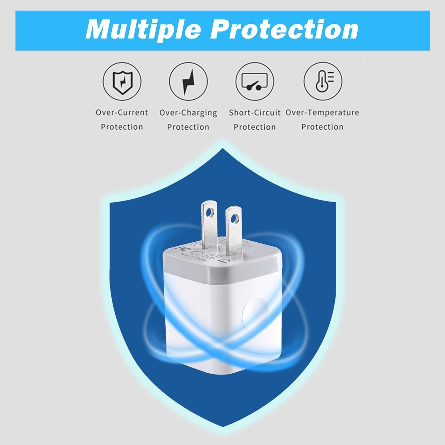 Cargador de Pared USB Doble 2.1A X-EDITION Paquete de 4