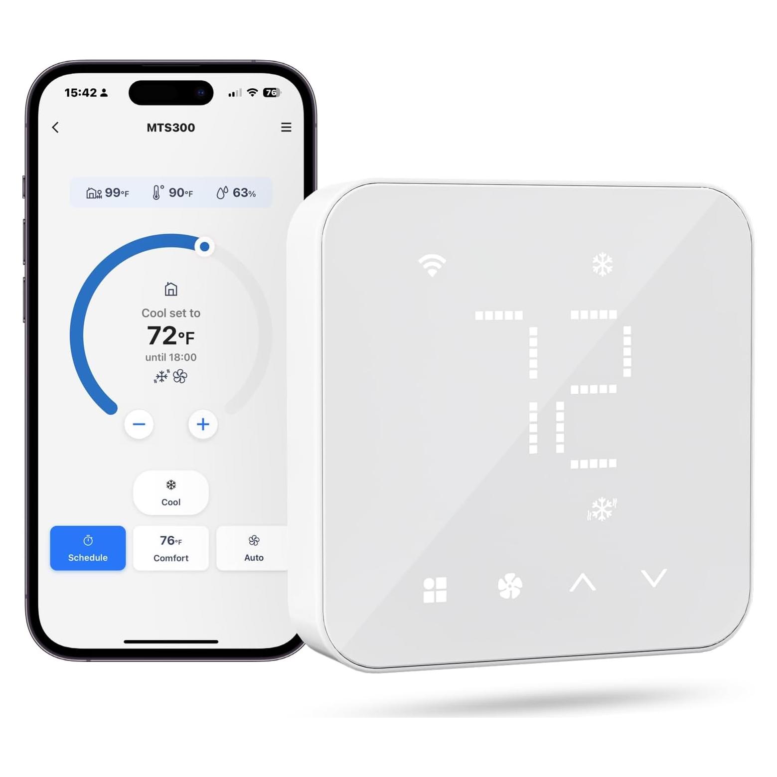 Termostato Inteligente Meross MTS300 WiFi 24V Control por App