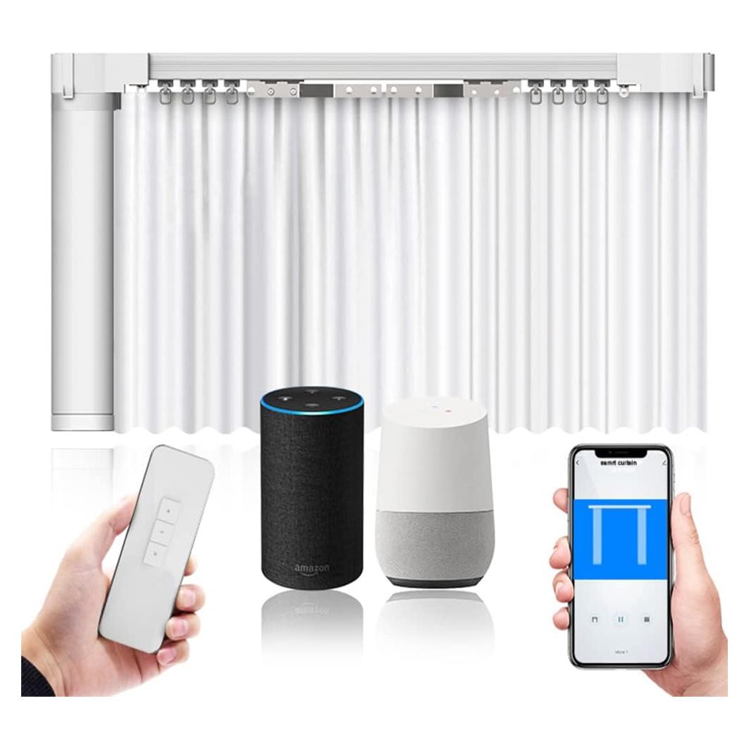 Cortinas Inteligentes Eléctricas Chshn 218.44 cm Control Remoto