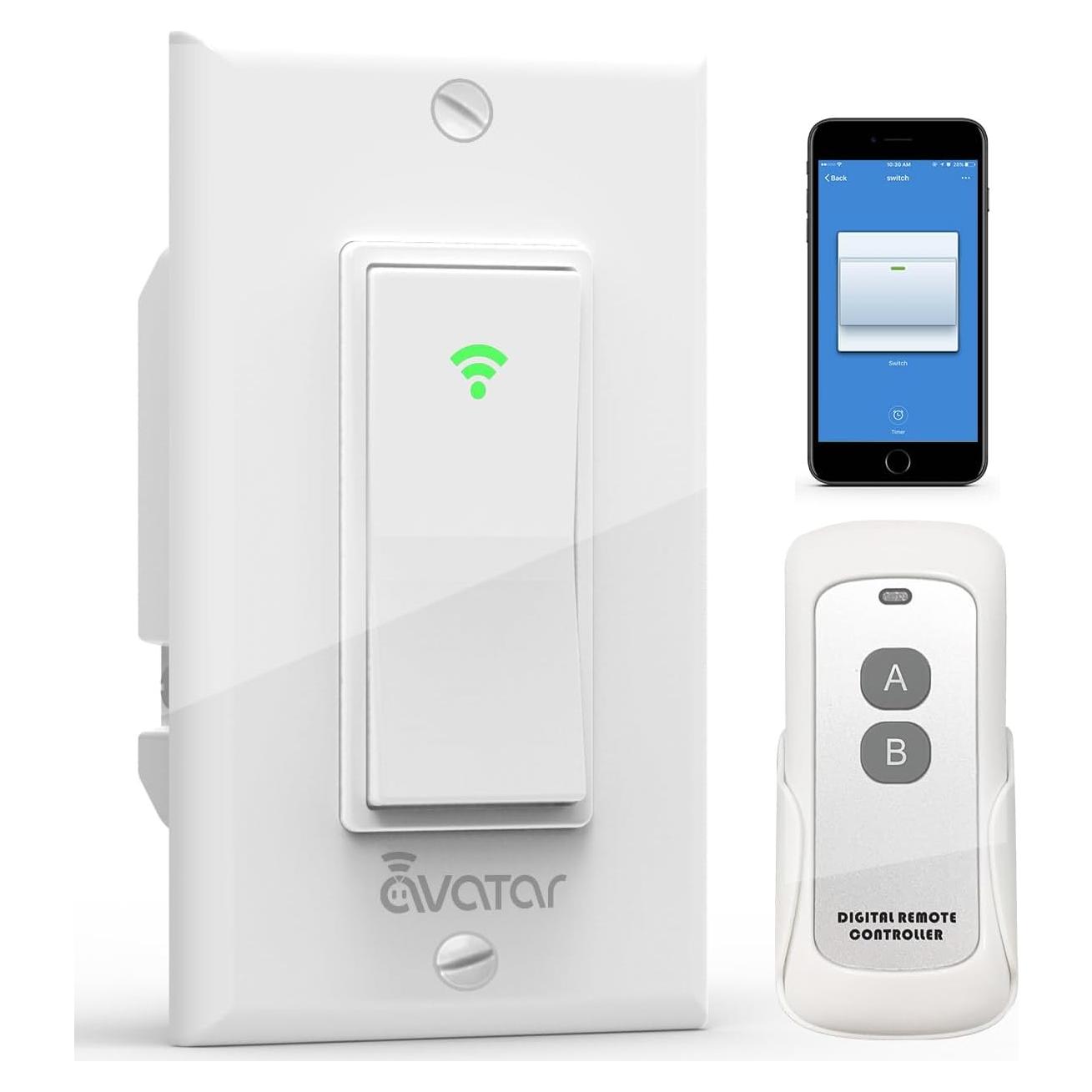 Interruptor Inteligente Avatar Controls WiFi con Control Remoto