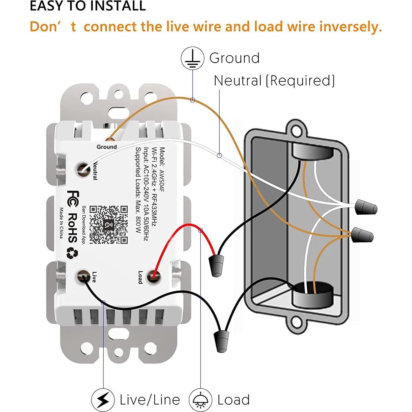 Interruptor Inteligente Avatar Controls WiFi con Control Remoto
