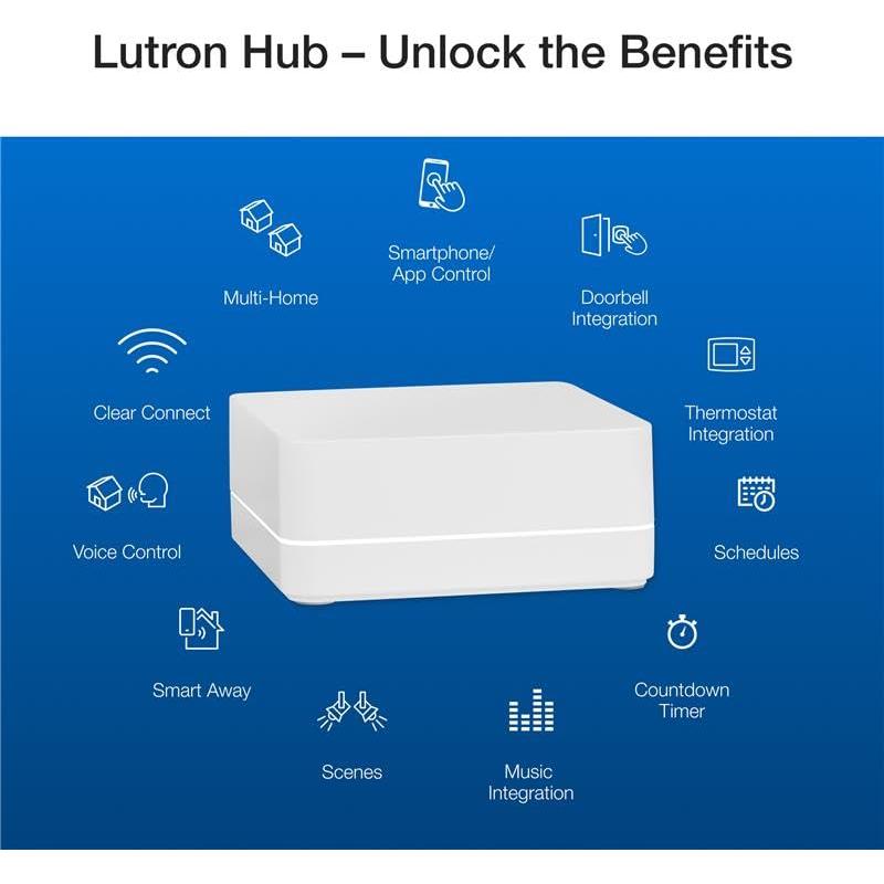 Kit Regulador Inteligente Lutron Caseta Deluxe con Hub y Remotos