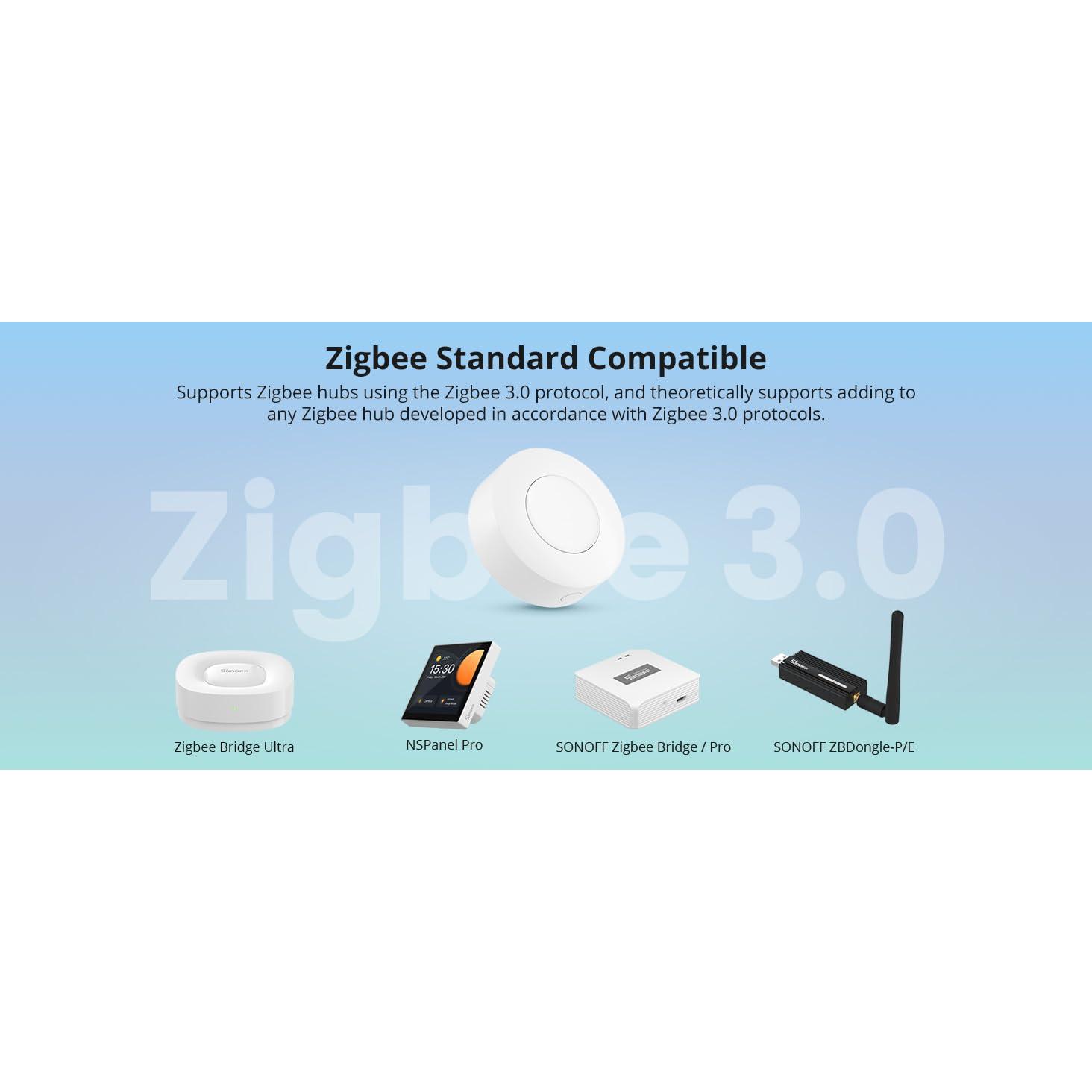 Interruptor Inalámbrico Zigbee SONOFF SNZB-01P con Control APP