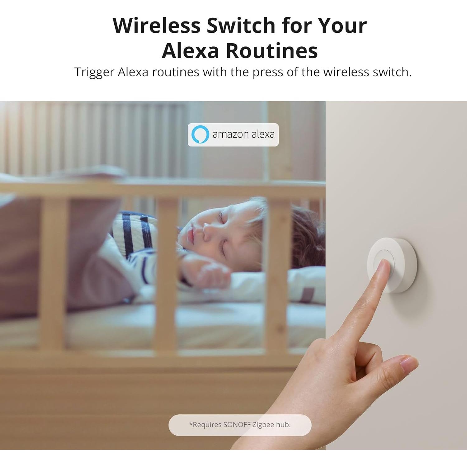 Interruptor Inalámbrico Zigbee SONOFF SNZB-01P con Control APP