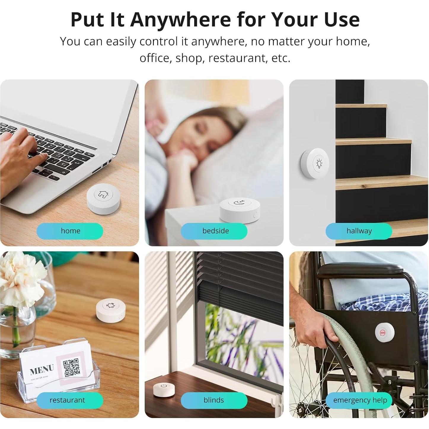 Interruptor Inalámbrico Zigbee SONOFF SNZB-01P 2Pack