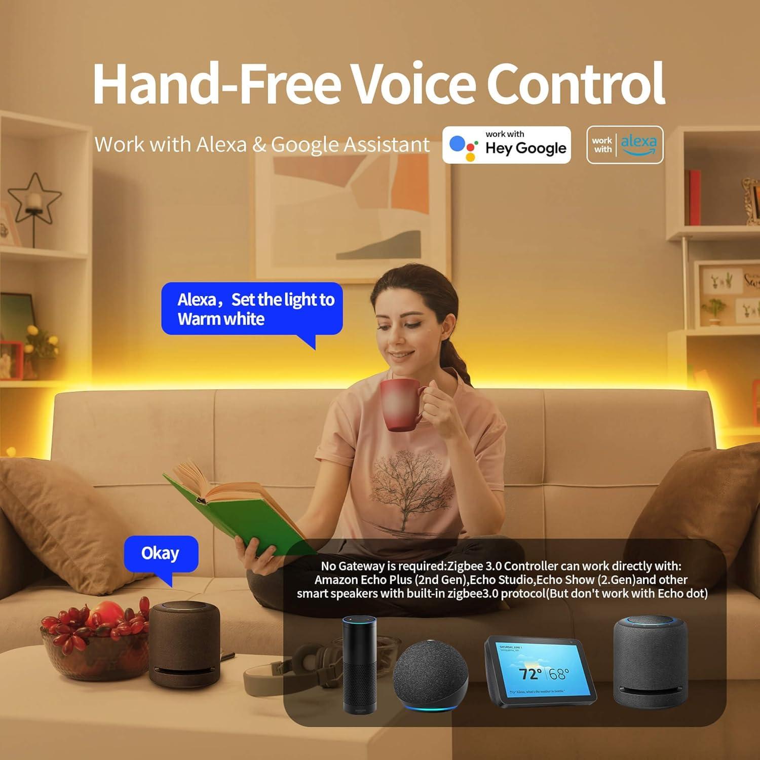 Controlador LED GIDEALED ZigBee 3.0 5 en 1 para Tira RGBWW