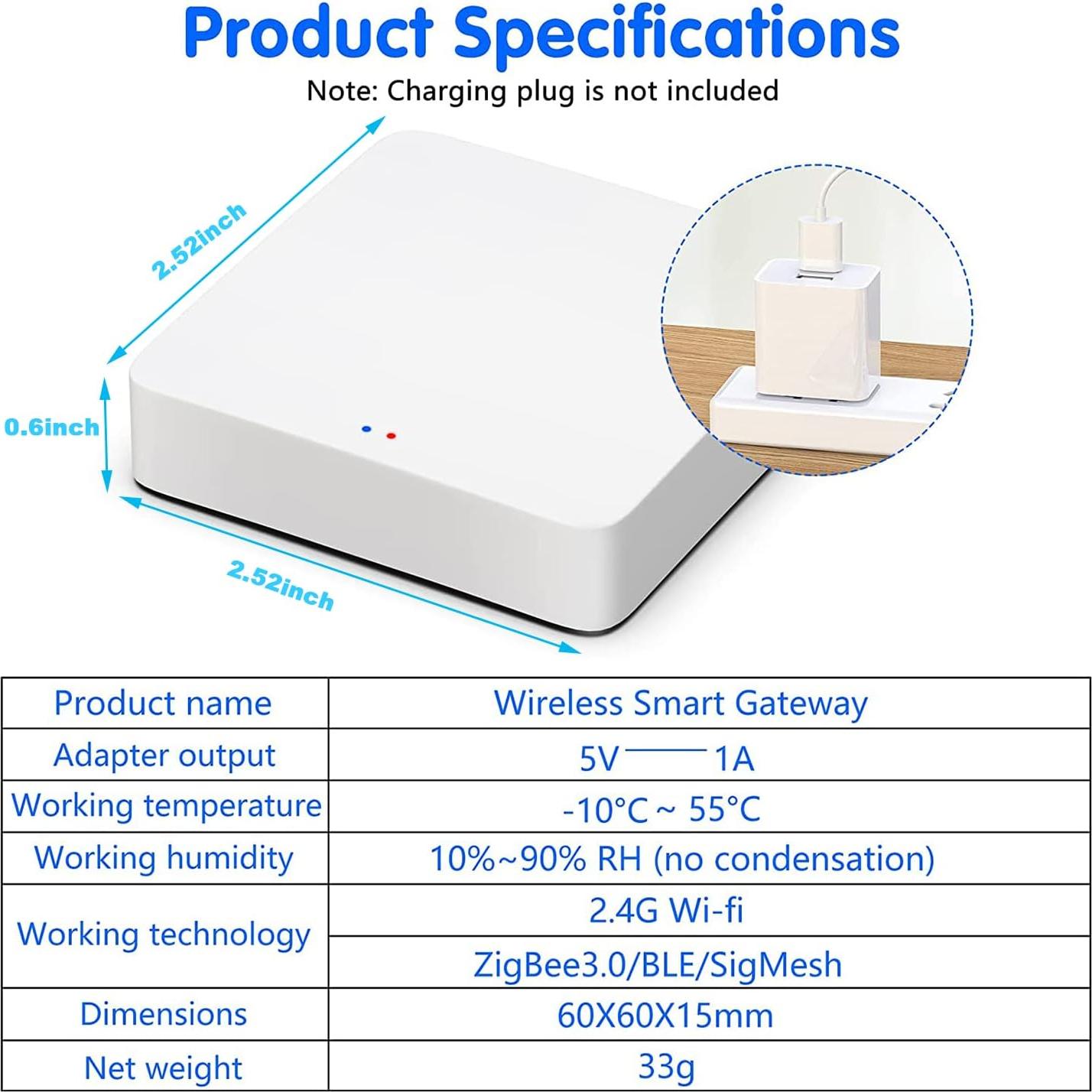 Hub Inteligente GAODUCASH ZigBee y Bluetooth 5.0 Control por Voz