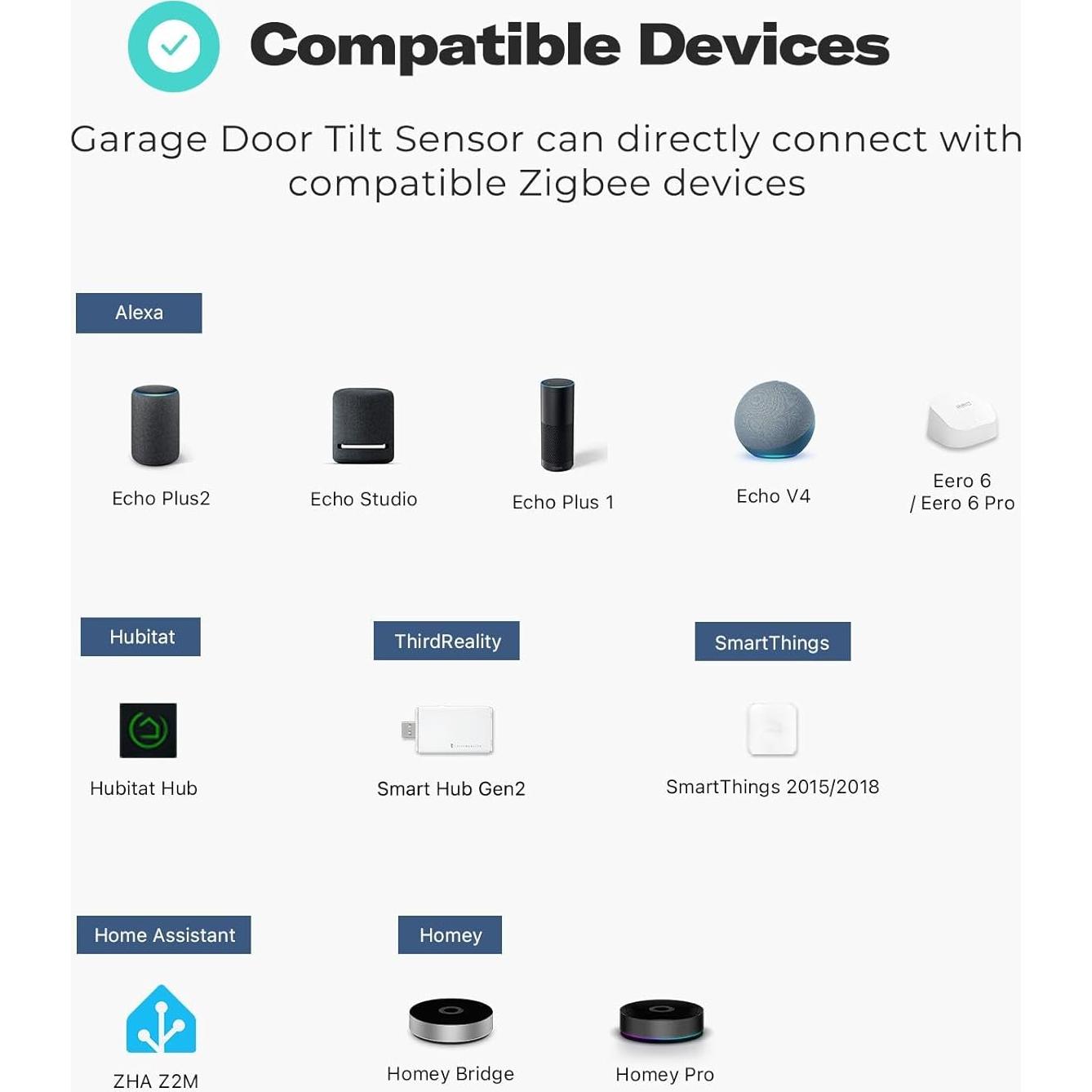 Sensor de Inclinación Zigbee Third Reality - Ajustable, 2 Años Batería