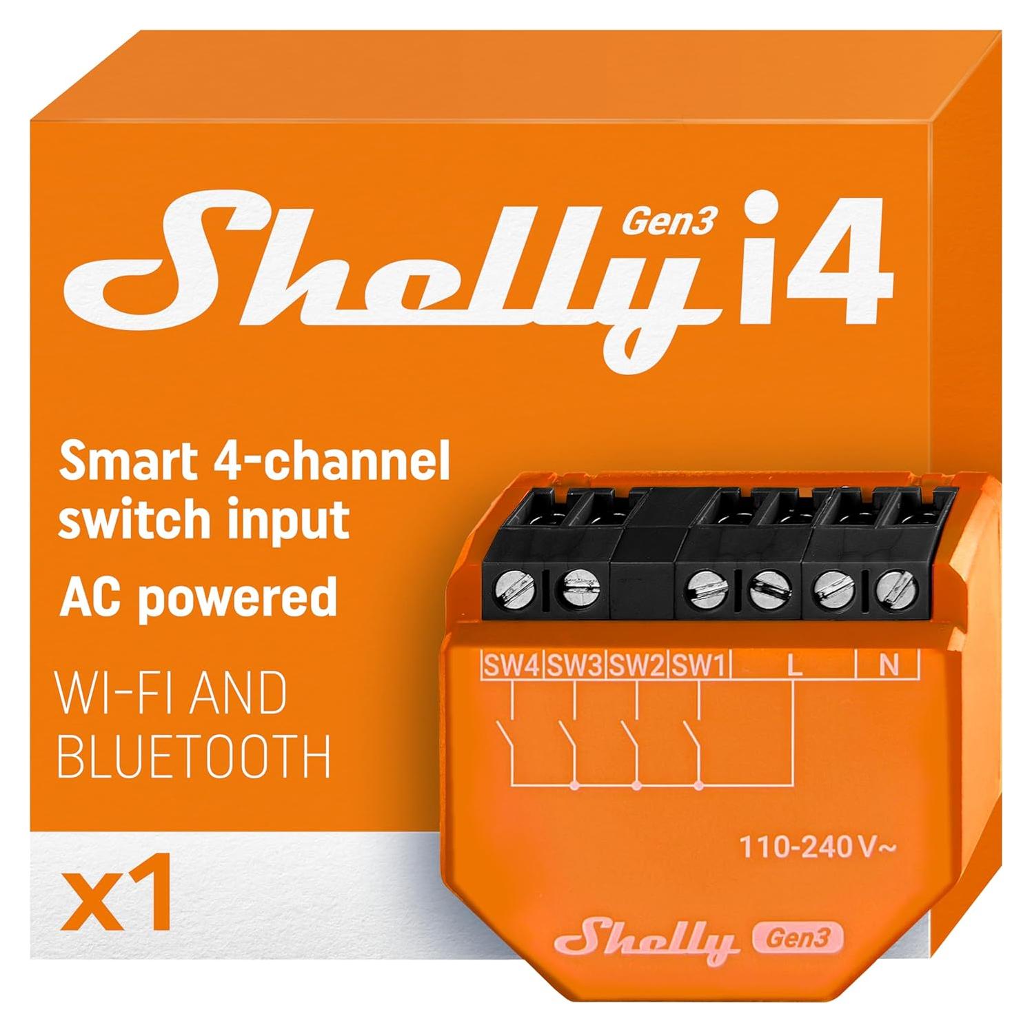 Controlador WiFi Shelly i4 Gen3 | 4 Entradas Digitales | Automatización
