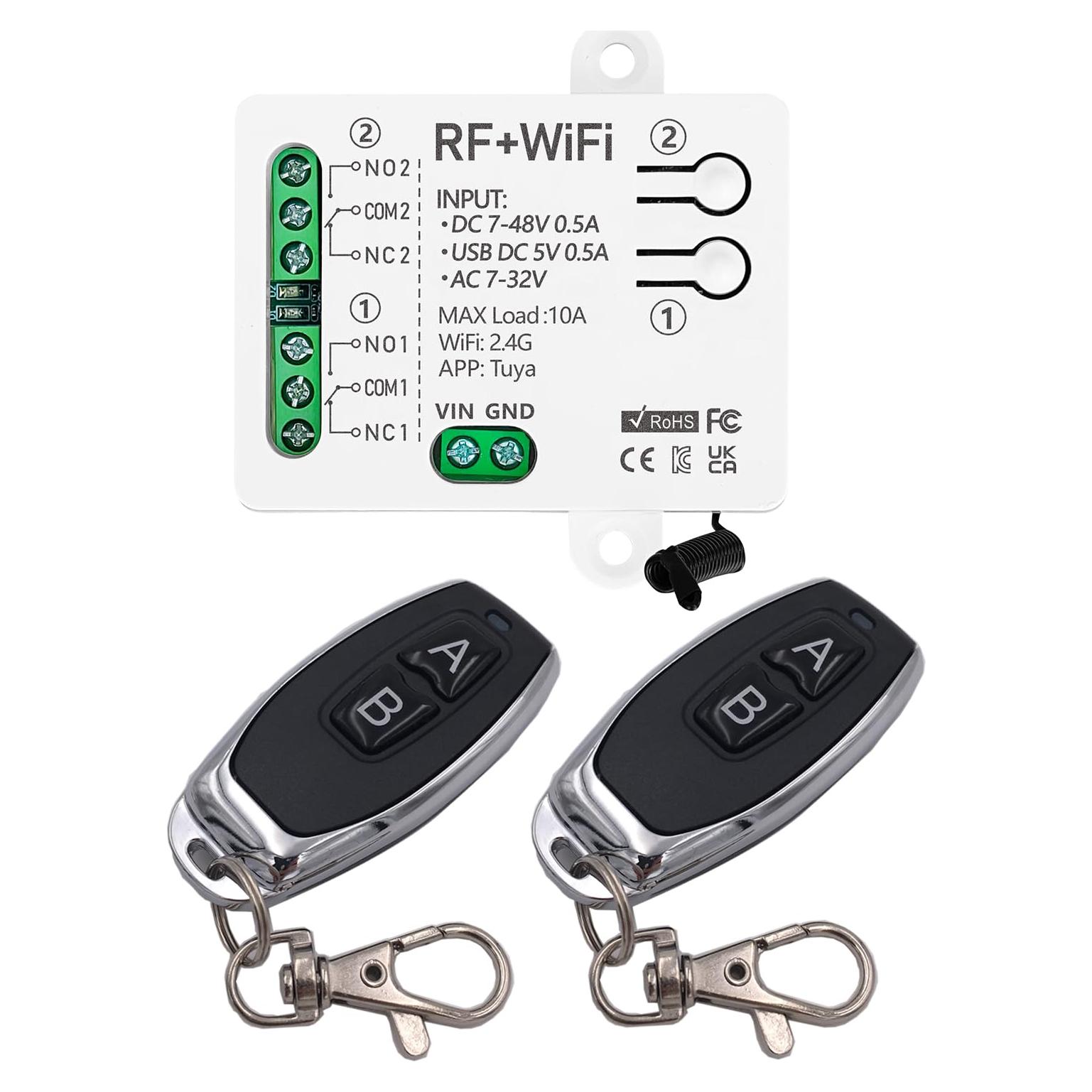 Interruptor Inteligente WiFi + RF DieseRC TY-2CH 2 Canales