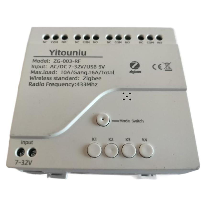 Interruptor Inteligente Zigbee Yitouniu ZG-003-RF 4CH 7-32V