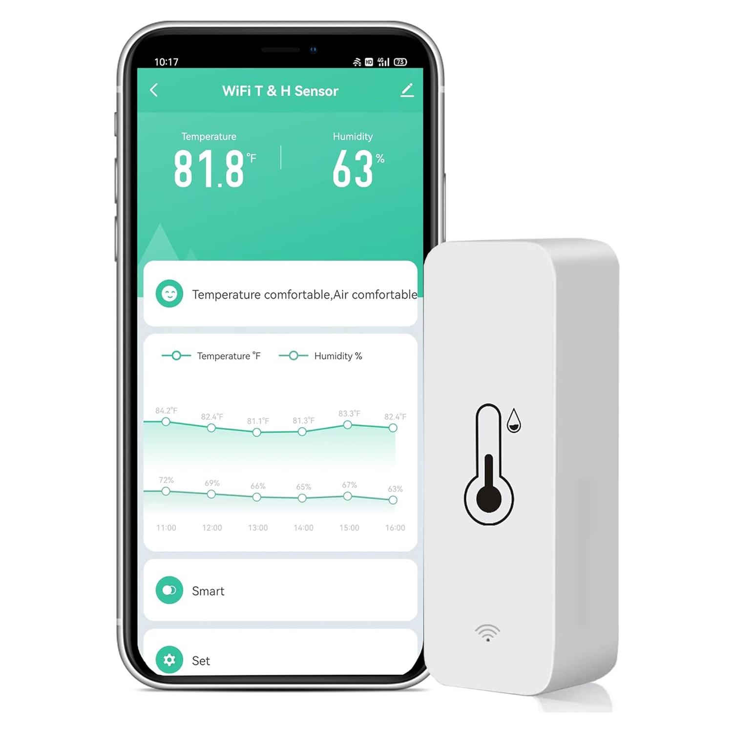 Sensor de Temperatura y Humedad WiFi SENCKIT TH01-1