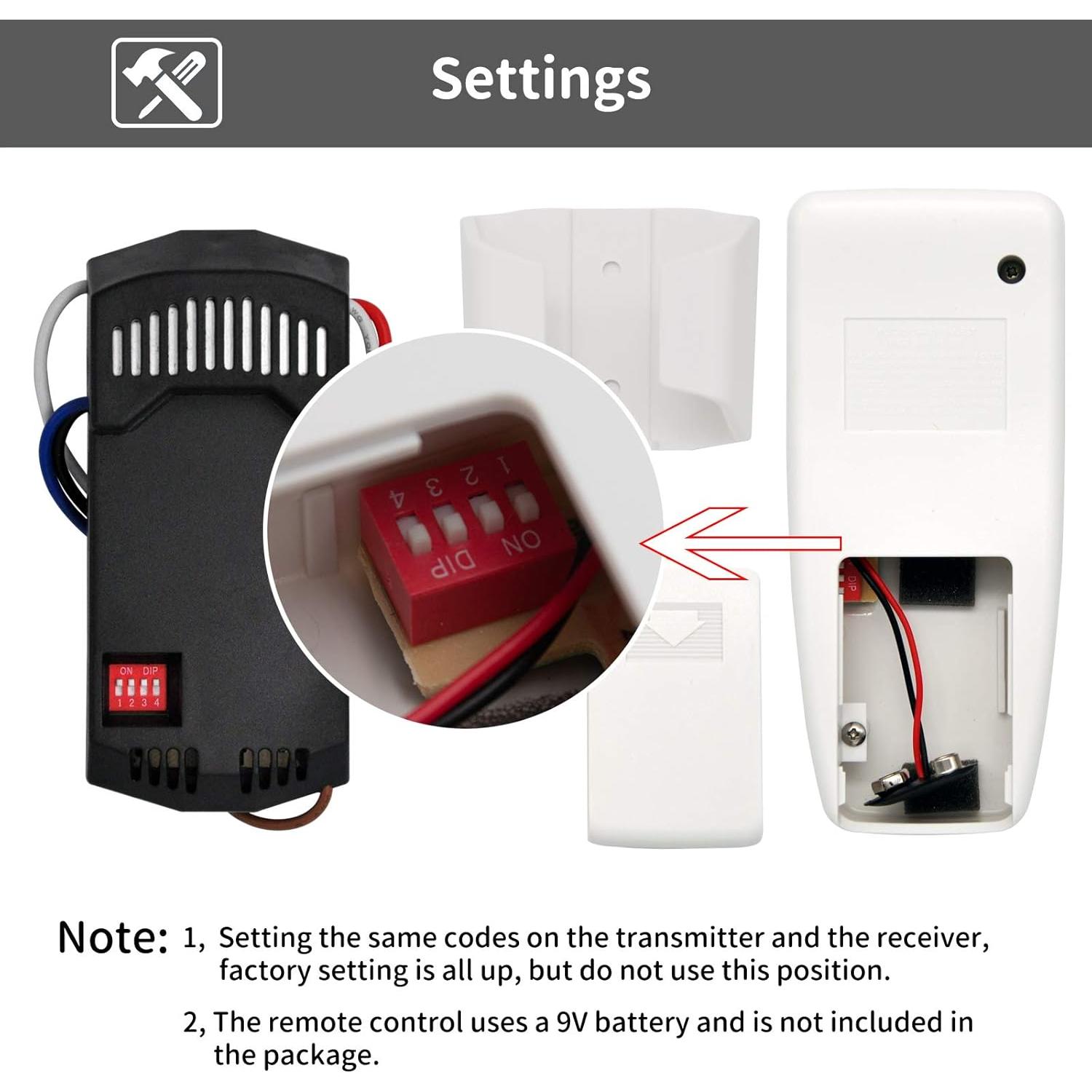 Kit Control Remoto Universal Ventilador Techo CENMING FAN-53T