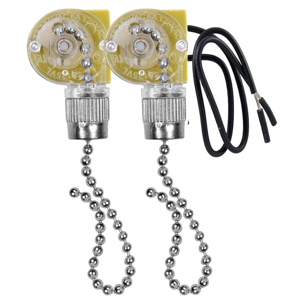 Interruptor de Ventilador de Techo Zing Ear ZE-109 2 Pcs Níquel