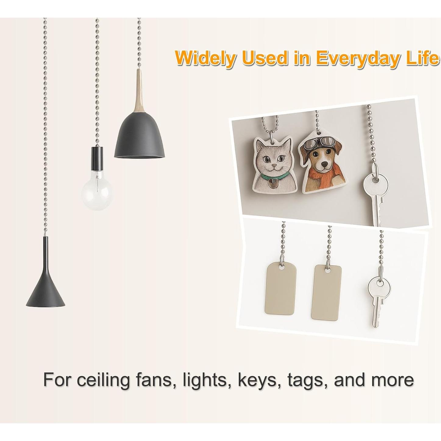 Extensor de Cadena para Ventilador DLHMBOQ 304.8 cm Acero Inoxidable