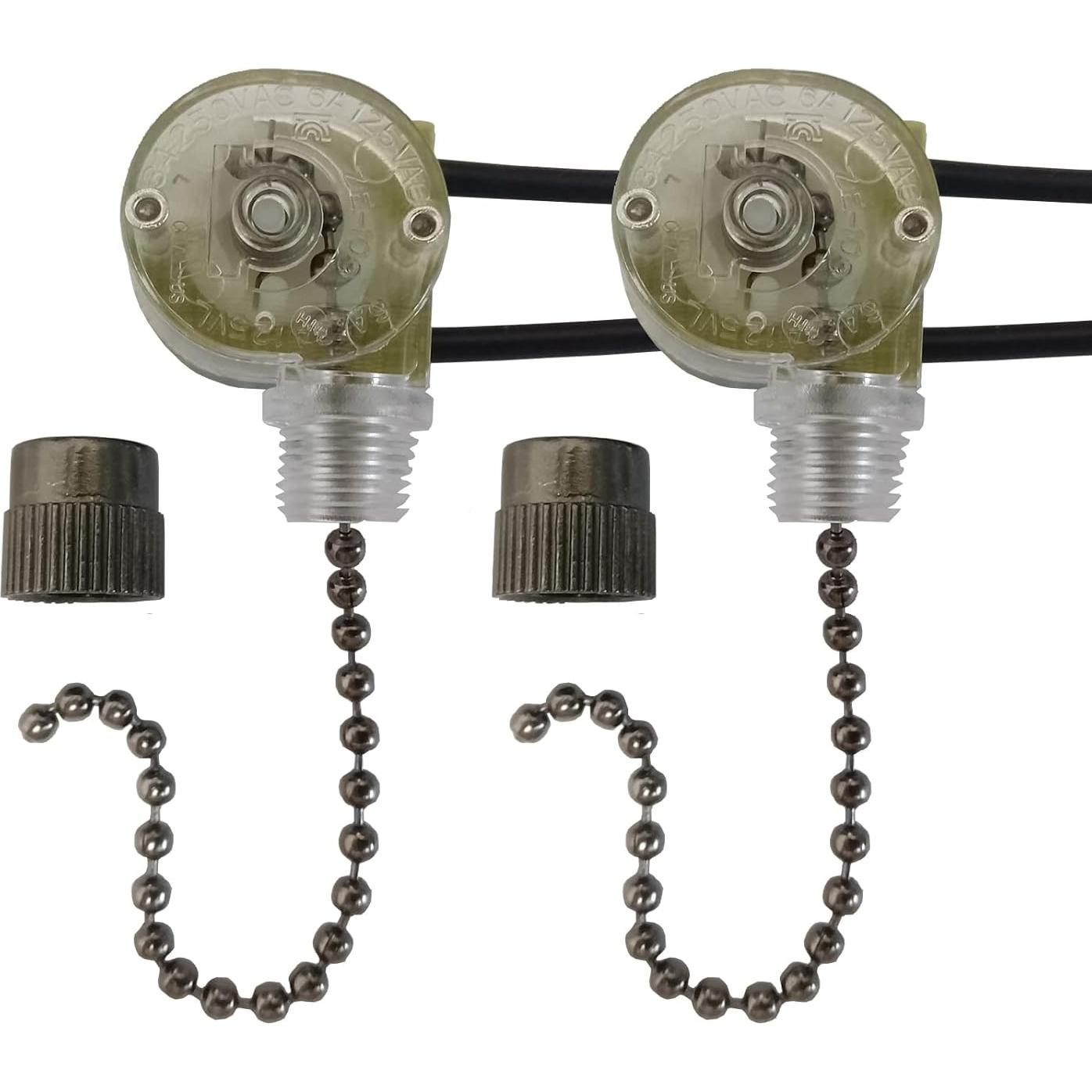 Interruptor de Luz de Cadena ZING EAR ZE-109 para Ventilador de Techo