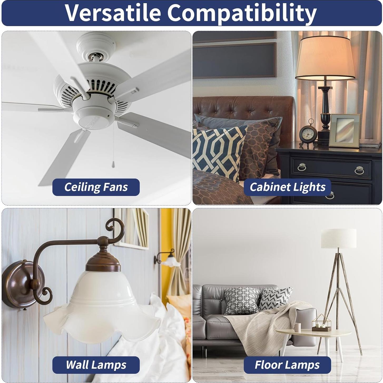 Interruptor de Luz de Cadena ZING EAR ZE-109 para Ventilador de Techo