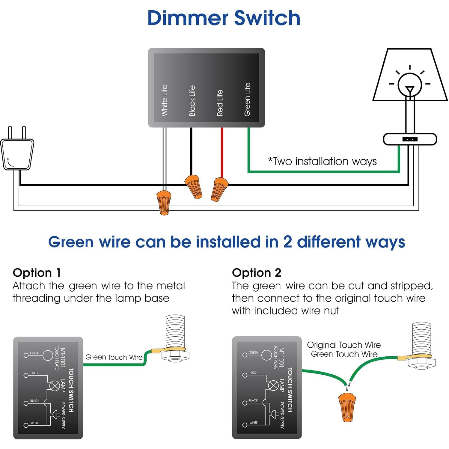Interruptor Táctil Regulable Zeifun 3 Niveles Brillo LED