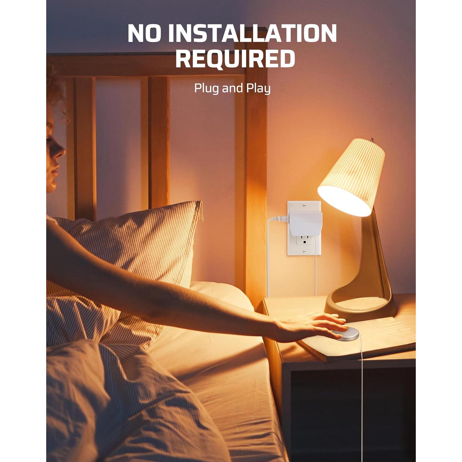 Regulador Táctil Dewenwils 2 Pack Blanco 200W LED Incandescentes