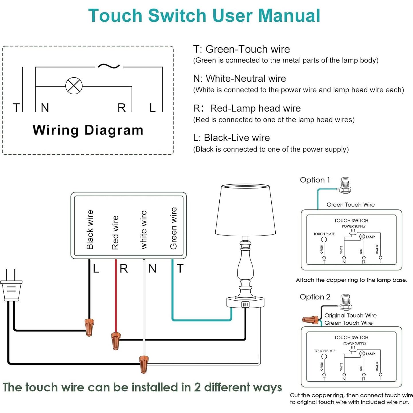 Interruptor Regulador Táctil 3 Vías TICOZE para Lámparas LED