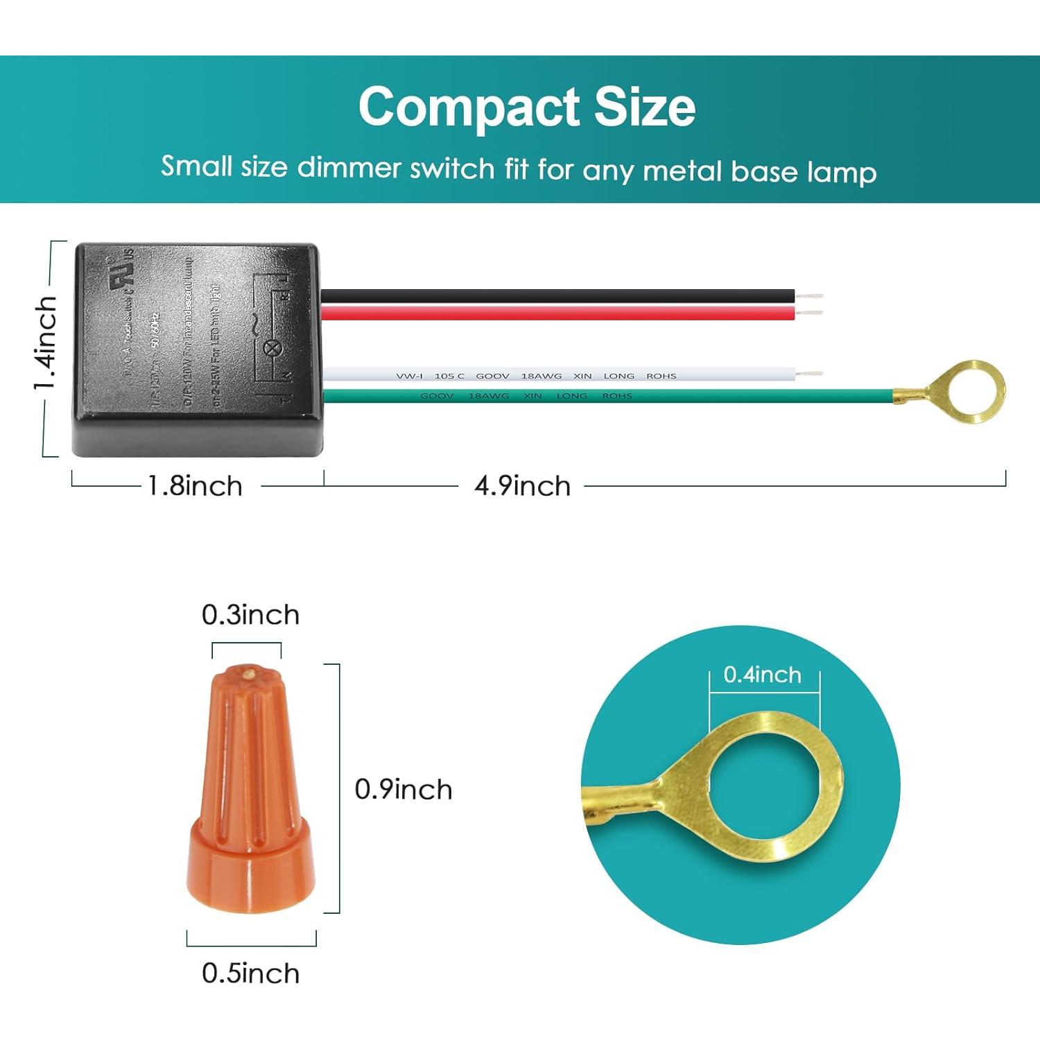 Interruptor Regulador Táctil 3 Vías TICOZE para Lámparas LED