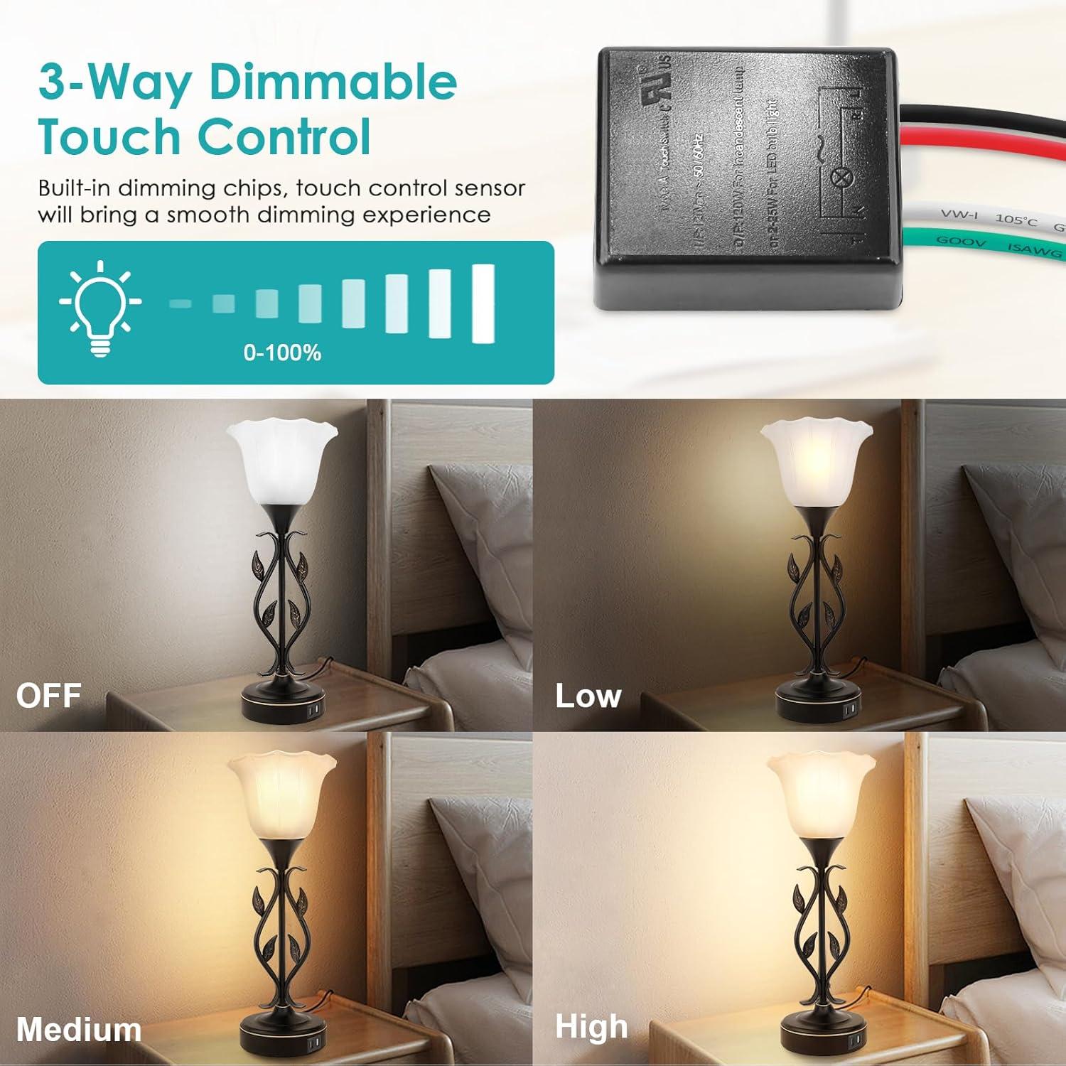 Interruptor Regulador Táctil 3 Vías TICOZE para Lámparas LED