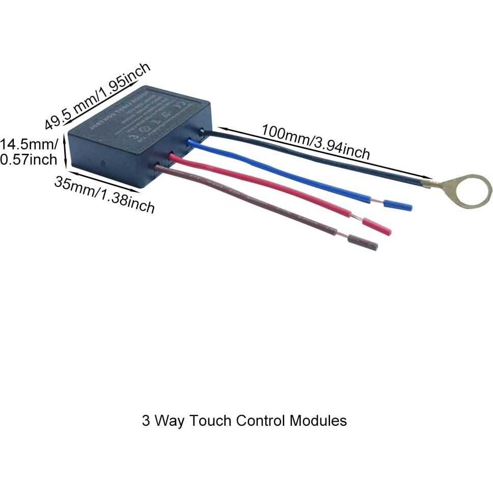 Interruptor Regulador Táctil 2 Piezas EMVANV 3 Niveles