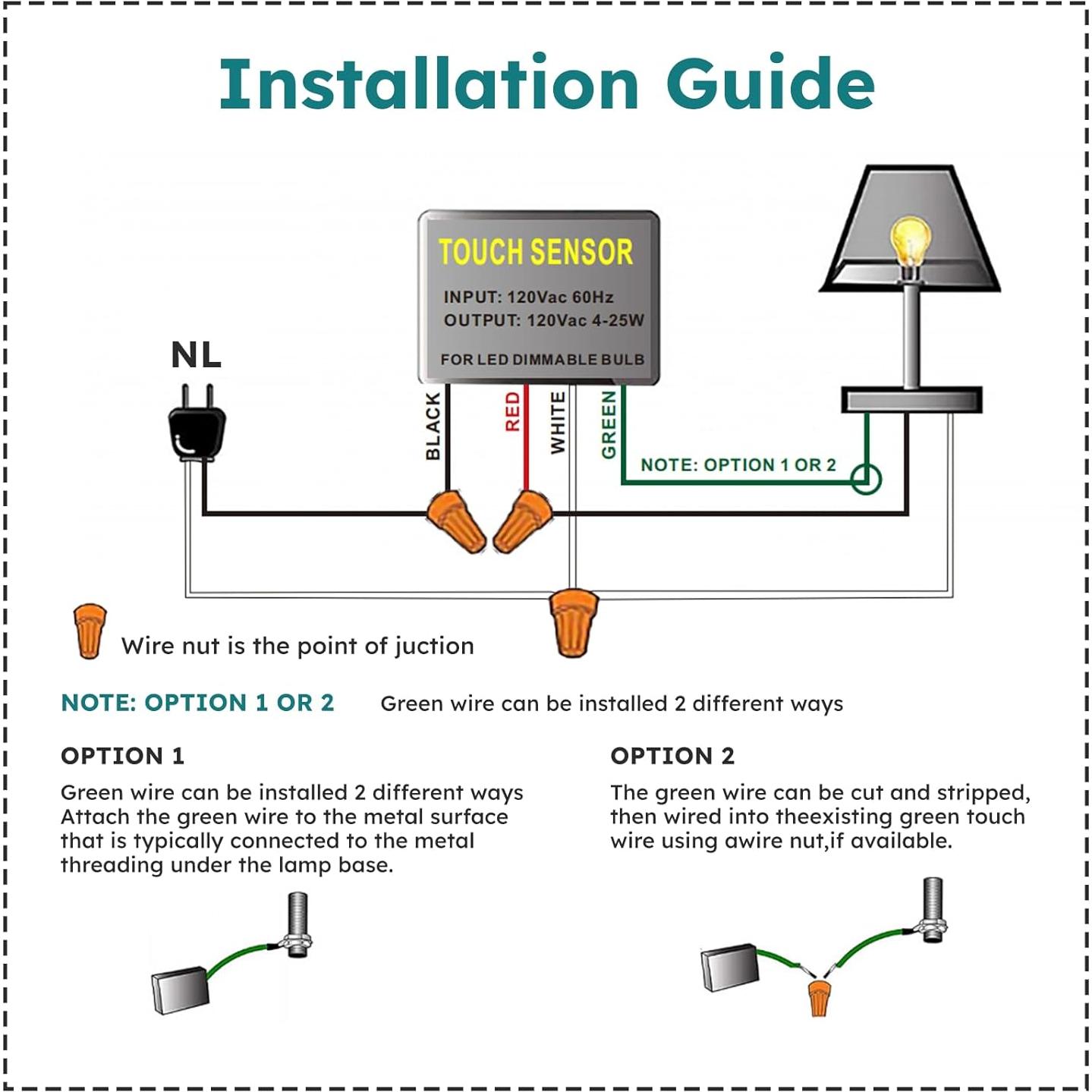Módulo de Control Táctil Dimmable 3 Vías Basdien para Lámpara
