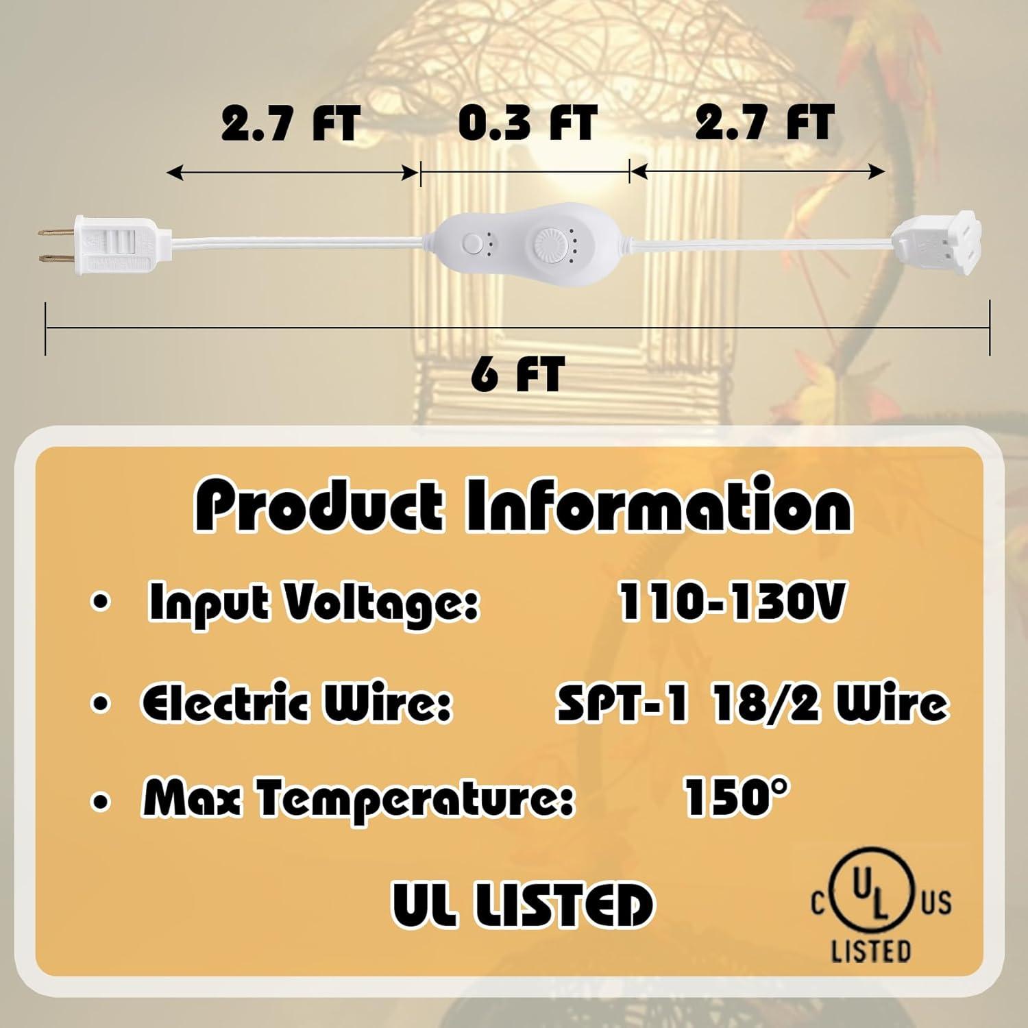 Atenuador Enchufable Leymays 150W Blanco con Temporizador