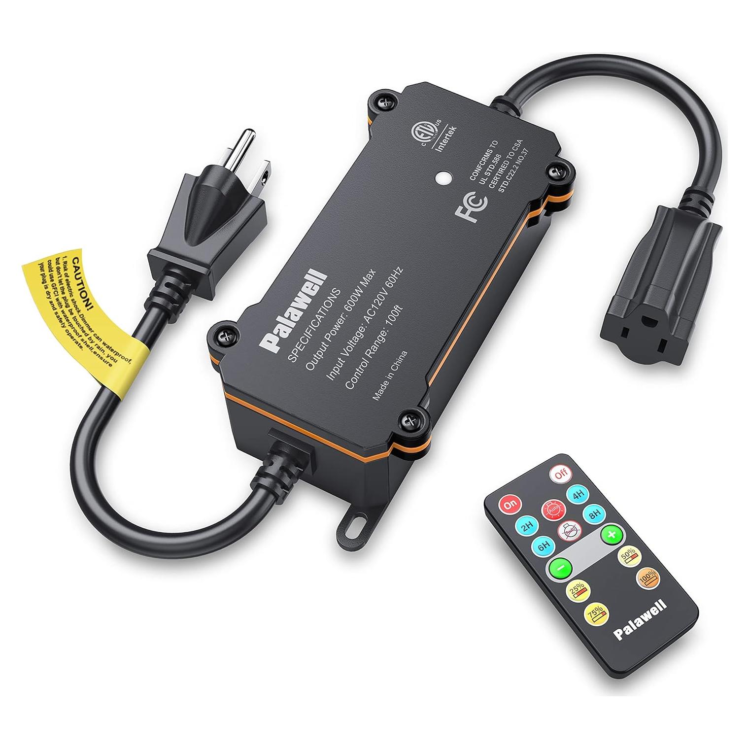 Atenuador Exterior Palawell 600W Control Remoto IP65