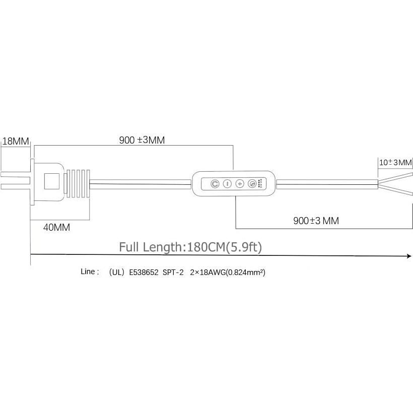 2 Pack Interruptor Regulador Temporizado 1.8m DD BEST 100W