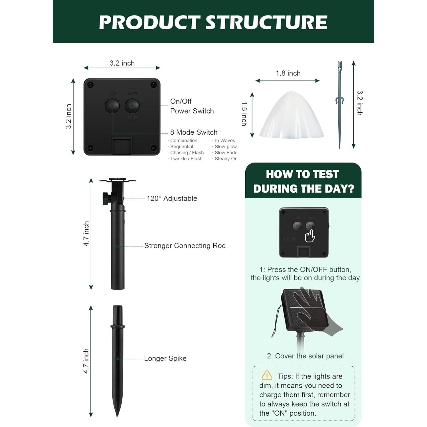 Luces de Jardín Solar Brightown 20 LED 10m IP65 Decorativas