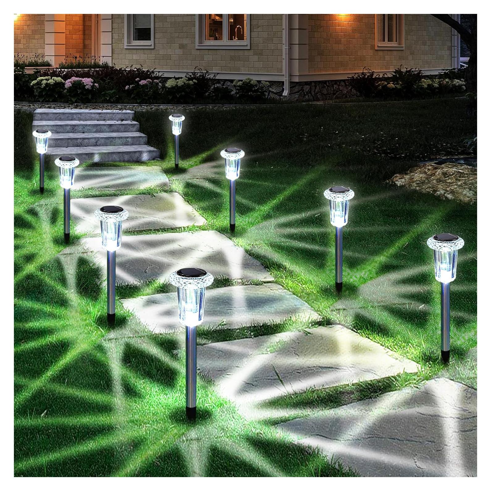 Luces Solares Eyrosa para Jardín, Paquete de 10, 150 Lúmenes
