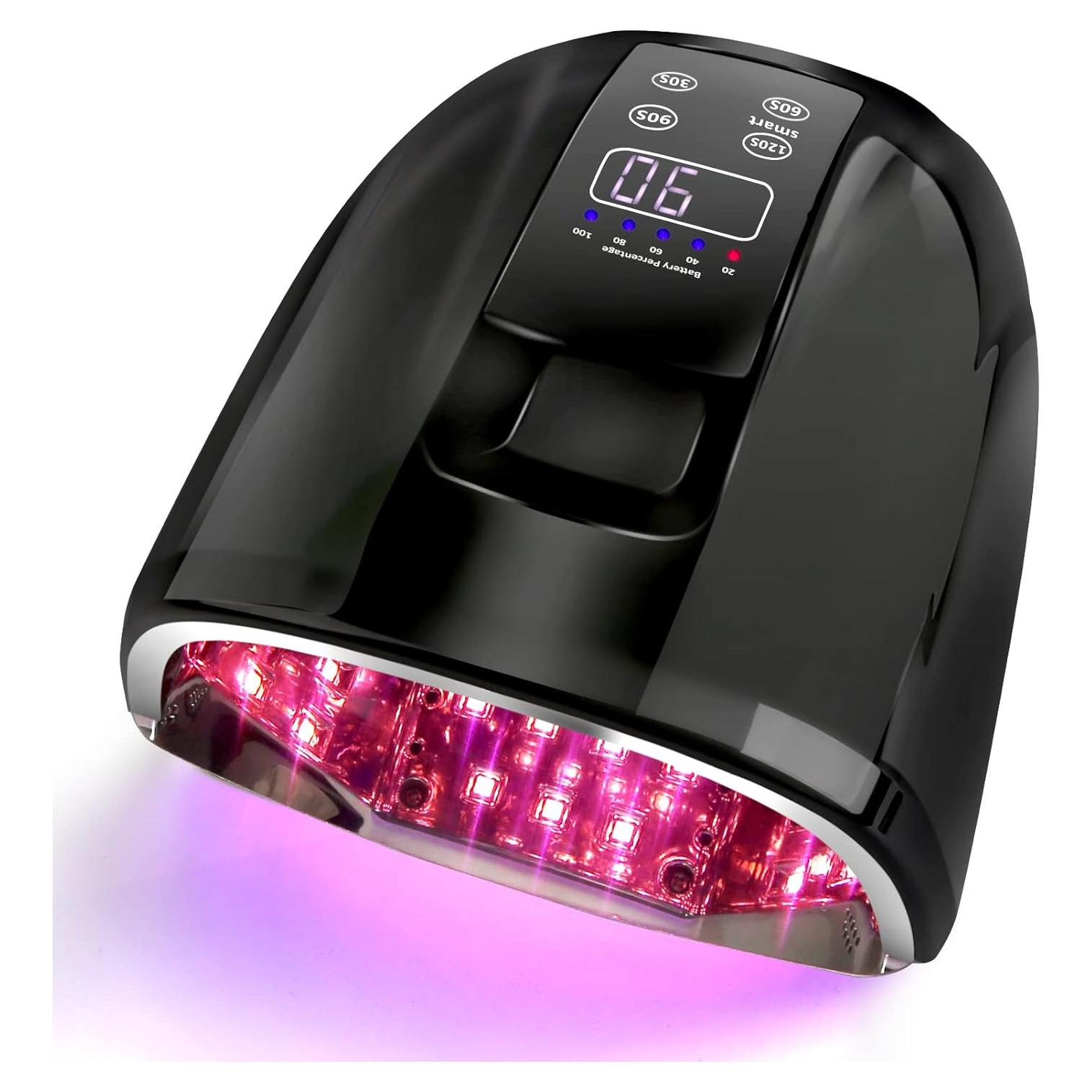 Lámpara de Uñas UV LED Linssy 90W Recargable Inalámbrica