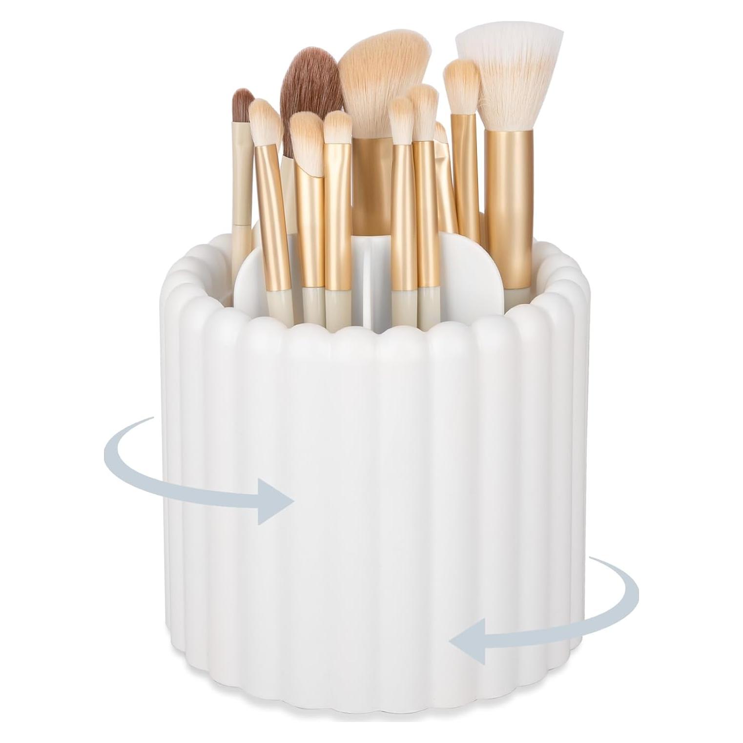 Soporte Rotatorio para Brochas de Maquillaje Anyoifax 7 Compartimentos