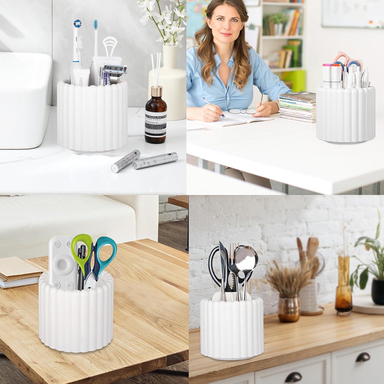 Soporte Rotatorio para Brochas de Maquillaje Anyoifax 7 Compartimentos