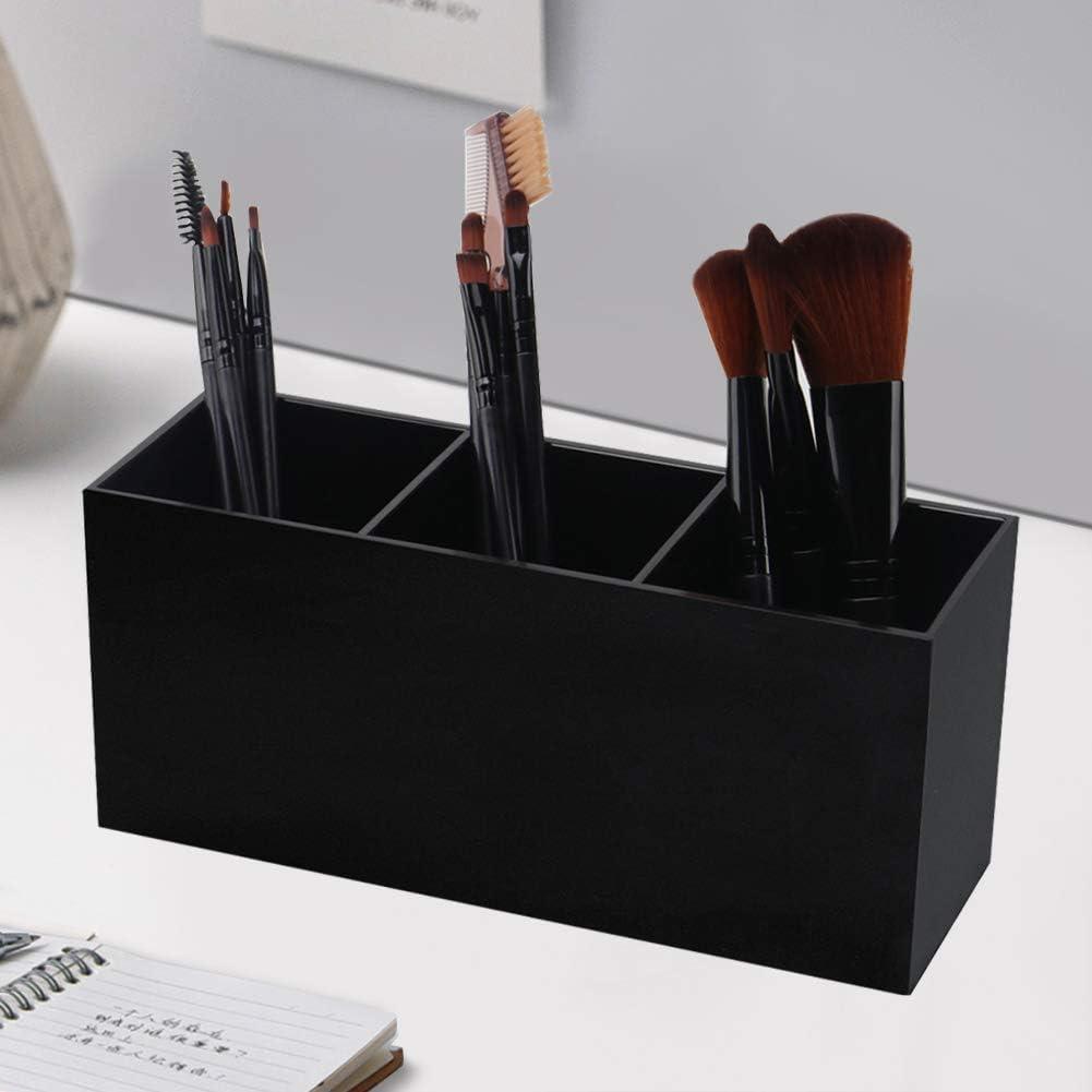 Organizador de Brochas de Maquillaje Weiai Negro 3 Compartimentos