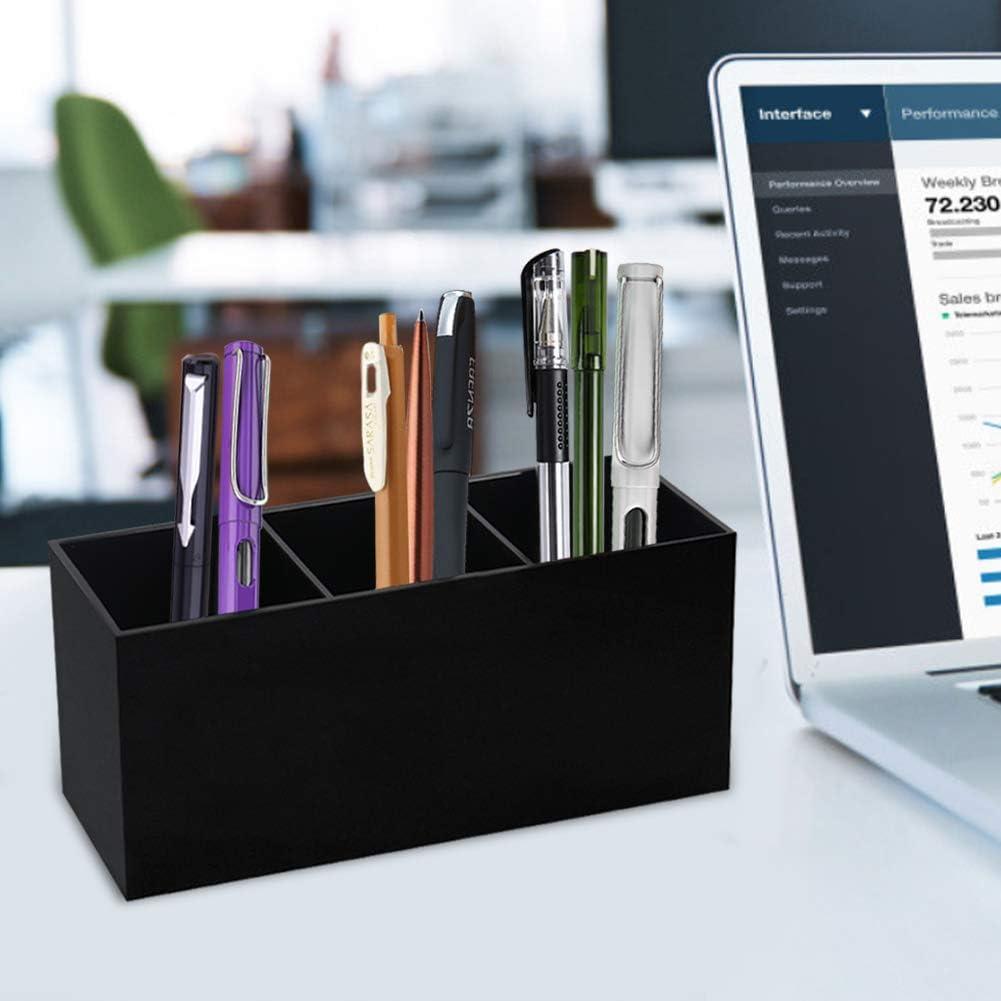 Organizador de Brochas de Maquillaje Weiai Negro 3 Compartimentos