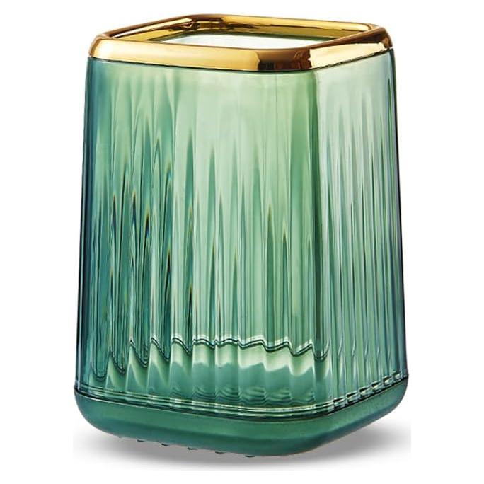 Soporte Organizador de Brochas de Maquillaje Lebenrich Verde Acrílico