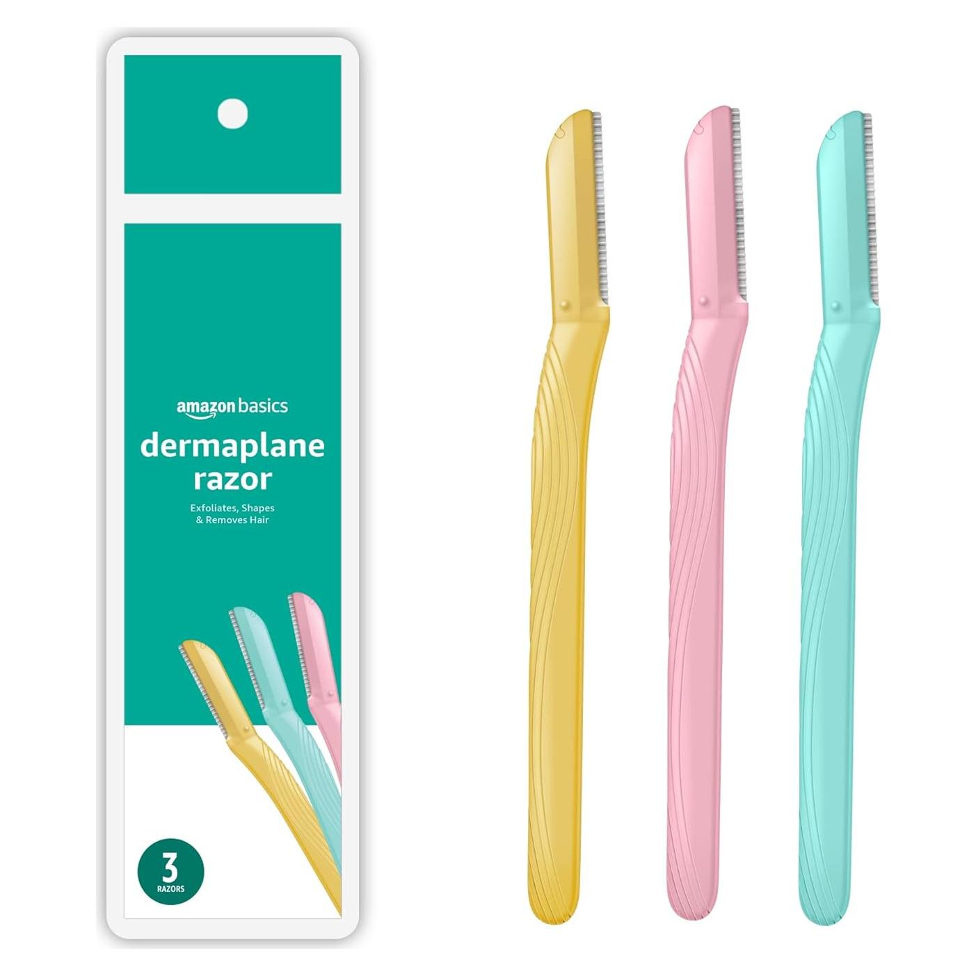 Afeitadora Dermaplane Amazon Basics Multicolor 3 Unidades